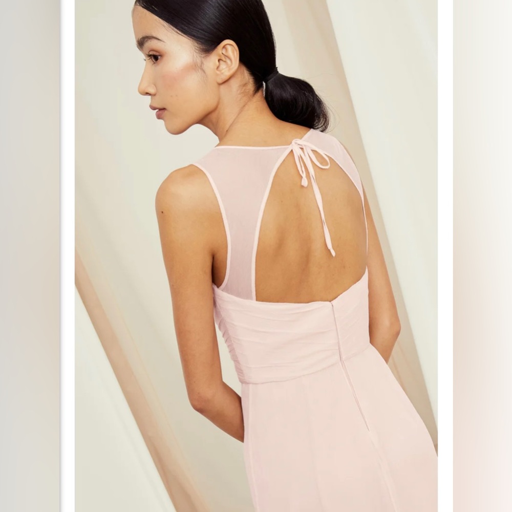 {AMSALE} Blush Pink Bridesmaid Dress - Picture 3 of 5